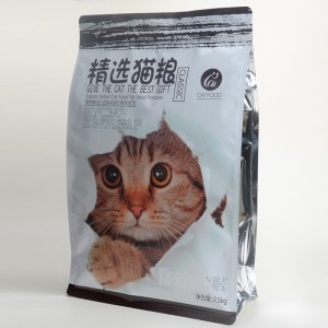 OEM suljettava vetoketju muovinen vedenpitävä lemmikkieläinten kissanruoka laukku mukautetun koon mukaan